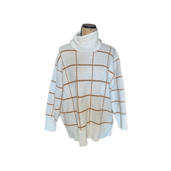 NWT Madewell Pearldale Turtleneck Sweater in Windowpane - Picture 6 of 7